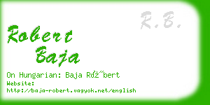 robert baja business card